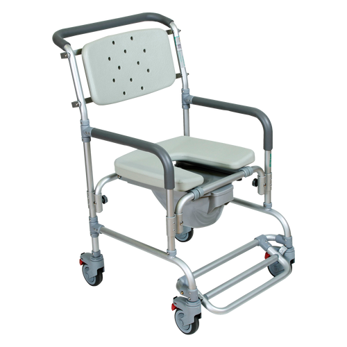 Silla Cómodo Ducha de Aluminio - con Ruedas