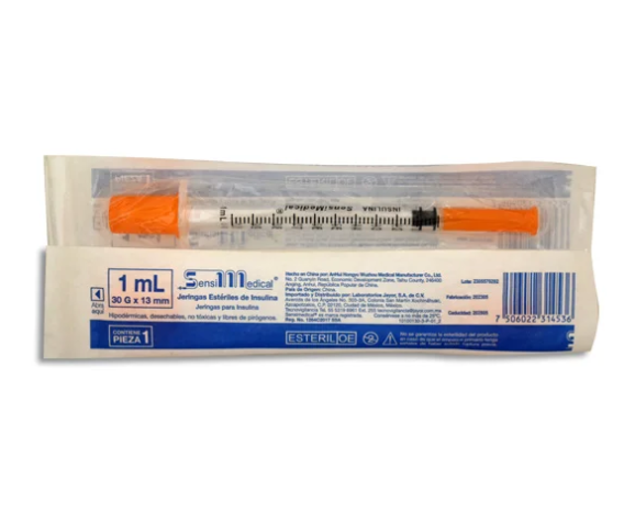 Jeringa 1ML Insulina 30x13 Sensimedical