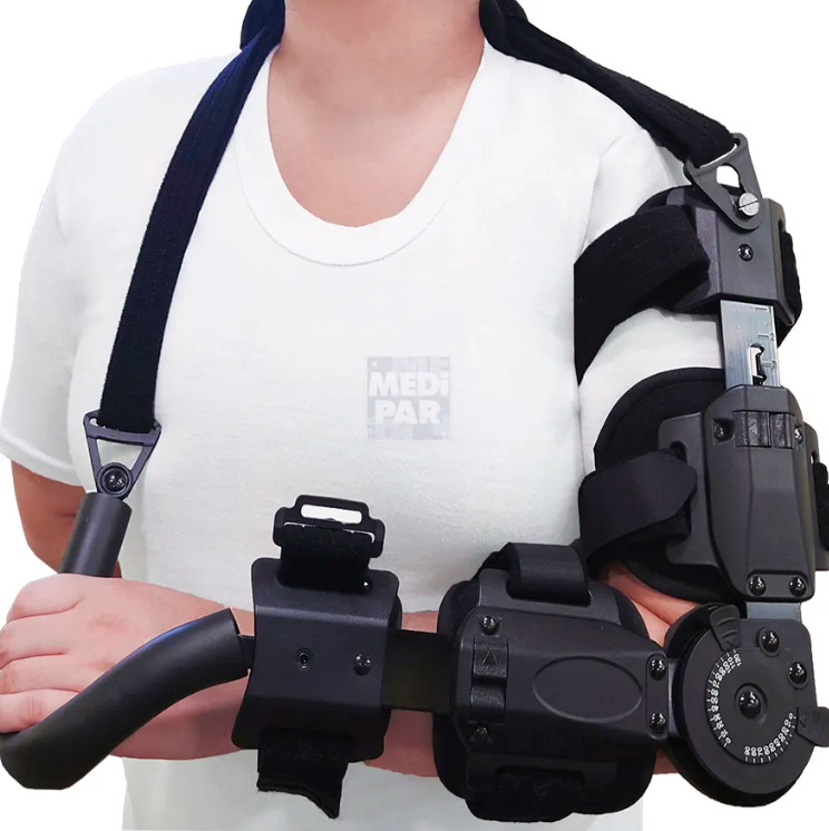 Férula post-operatoria articulada para codo ROM mecánica universal
