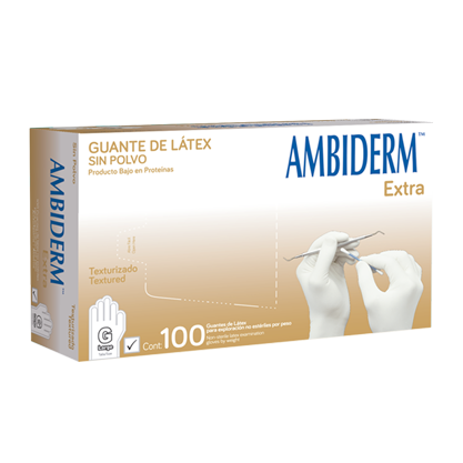 Guantes de látex para exploración (Extra)