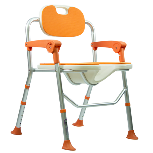 Silla Ducha de Aluminio Plegable con Respaldo y Ergonomía para Aseo Íntimo