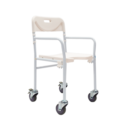 Silla Ducha con Ruedas de 4 pulgadas - Plegable