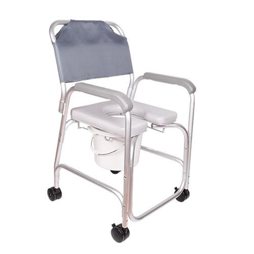 Silla Cómodo Ducha de Aluminio con Ruedas