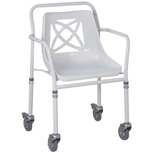 Silla Ducha con Ruedas de 4 pulgadas - Asiento Tipo Concha