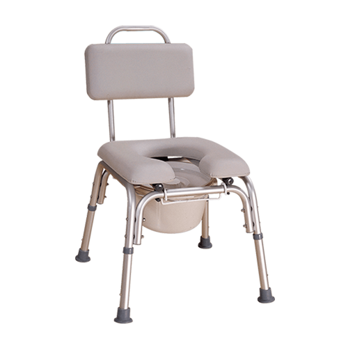 Silla Cómodo Ducha de Aluminio sin Ruedas - Acojinado Tipo Herradura