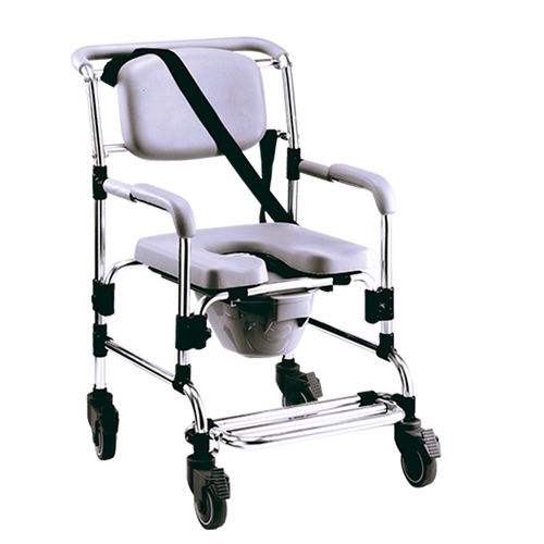 Silla Cómodo Ducha de Aluminio de Lujo con Ruedas - Desarmable