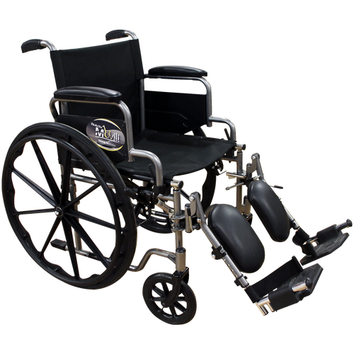 Silla de Ruedas Movili Motion con Brazos FlipUp - Elevapiernas Abatibles y Desmontables - Platinum Vein