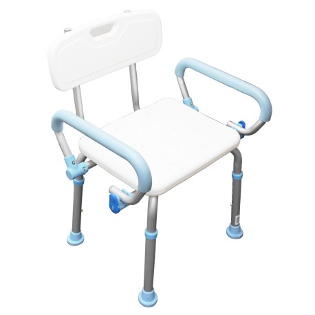Silla Ducha Plegable con Descansabrazos de Color Abatibles