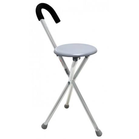 Baston con Asiento Plata