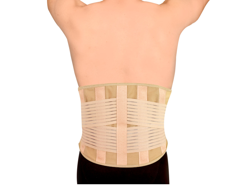 Faja Lumbo Sacra con Banda de Ajuste y 4 Varillas Elastica Beige
