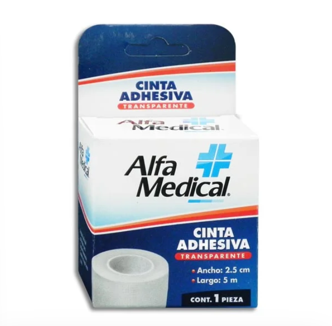 Cinta Adhesiva Transparente alfa medical 2.5CMX5M