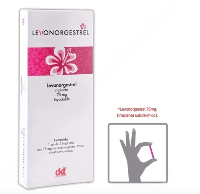 Levonorgestrel (dkt) implante iny. c/2 pzs. 75 mg