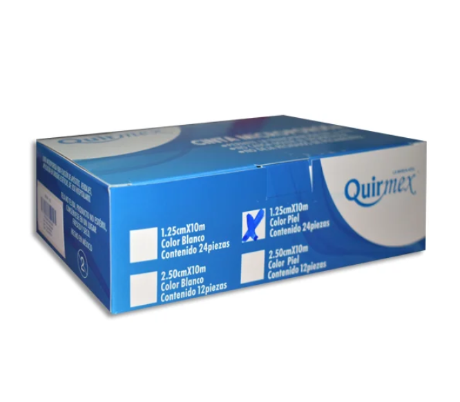 Cinta Microporosa Piel Quirmex 1.25CMX10M