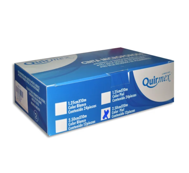 Cinta Microporosa Piel Quirmex 2.5CMX10M