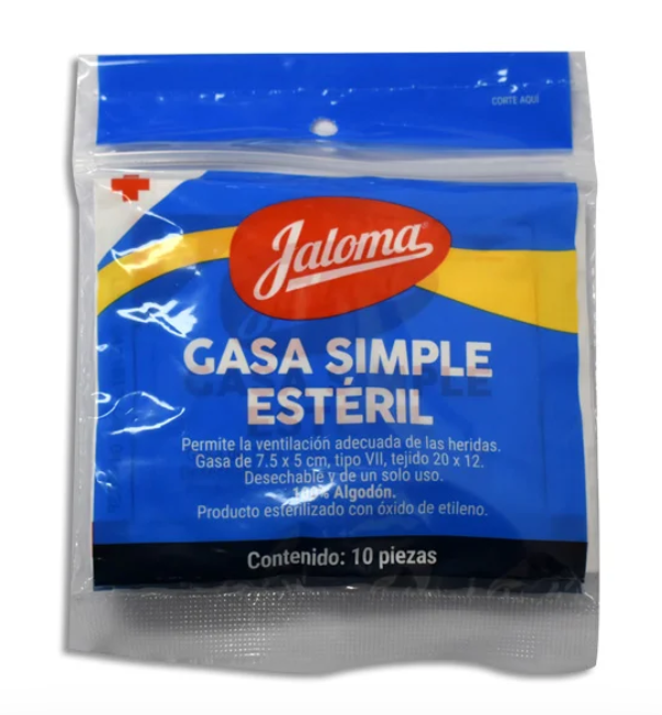 Gasa esterilizada 7.5X5CM Jaloma