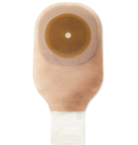 Bolsa para ostomía Drenable de Una Pieza - Barrera Plana Flextend™, Cierre Integrado Lock 'n Roll™ Microseal, Borde Adhesivo