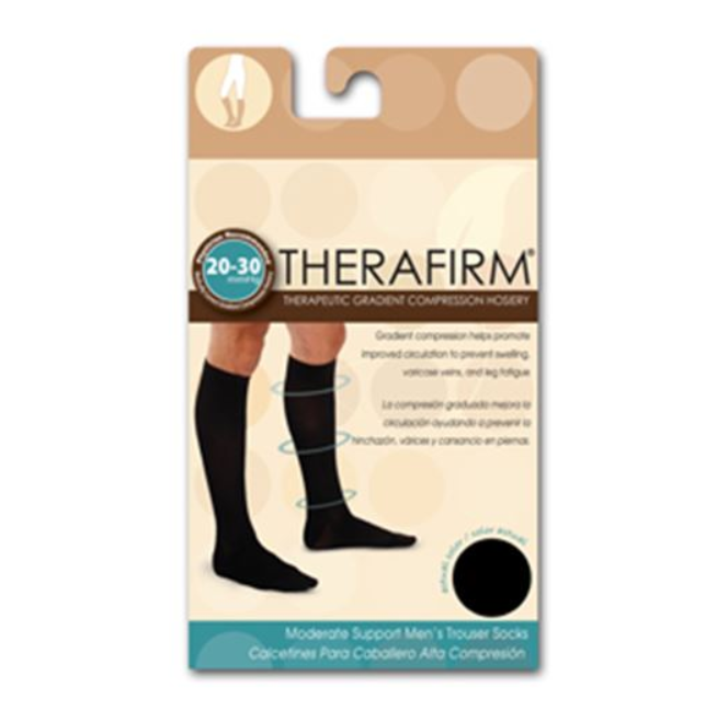 Calcetín therafirm alta compresión (20–30 mmHg) caballero talla mediana color negro