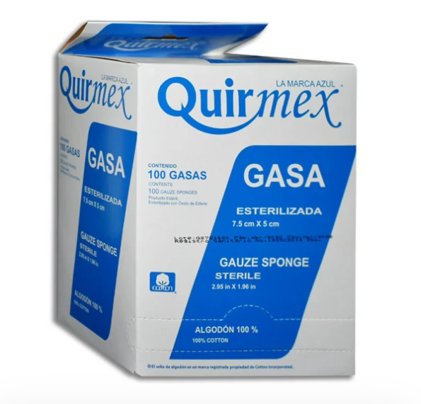 Gasa esterilizada 7.5X5CM Quirmex