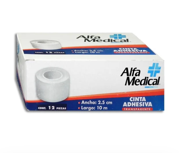 Cinta Adhesiva Transparente alfa medical 2.5CMX10M