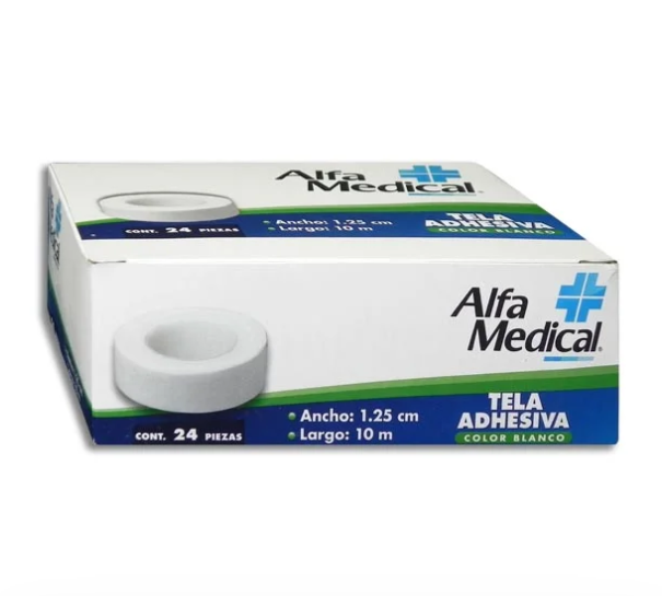 Tela Adhesiva Alfa Medical 1.25CMX10M