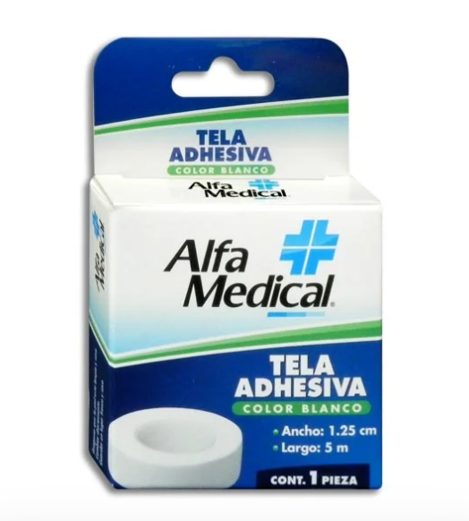 Tela Adhesiva Alfa Medical 1.25CMX5M