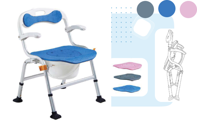 Silla para ducha 2 en 1 de lujo ECK12