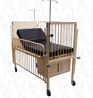 Cama pacientes pediátrica con rodajas