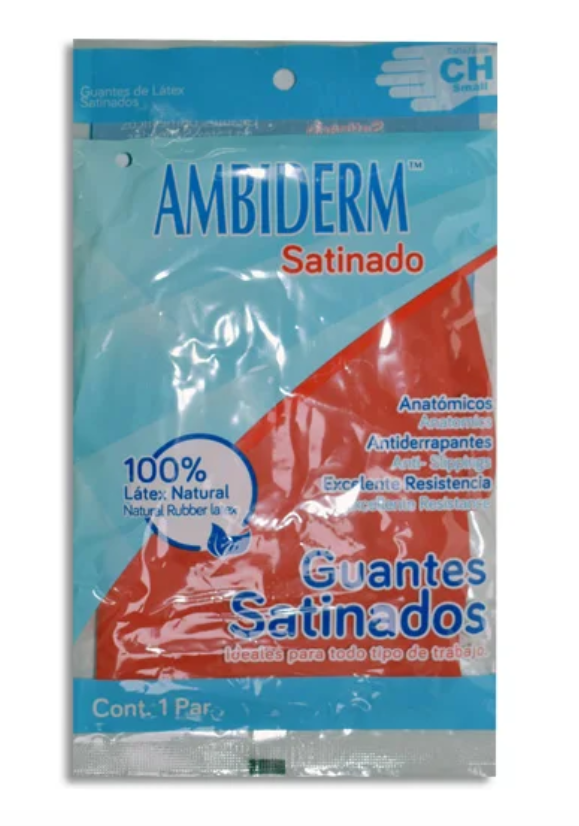 Guante Ambiderm Doméstico Rojo