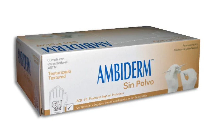 Guante Ambiderm Extra/Sin Polvo