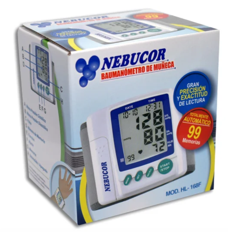 Baumanómetro De Muñeca Nebucor HL168F