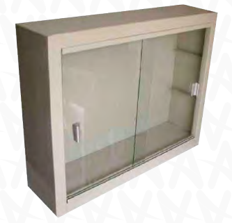 Vitrina contra muro comercial con vidrio 3MM
