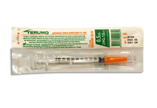 Jeringa .5ML Insulina 29x13 Terumo