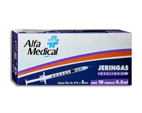 Jeringa .5ML Insulina 31x8 Alfa Medical