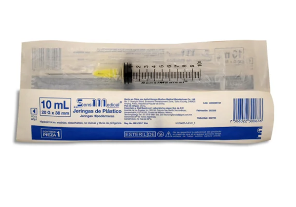 Jeringa 10ML 20x38 Amar Sensimedical