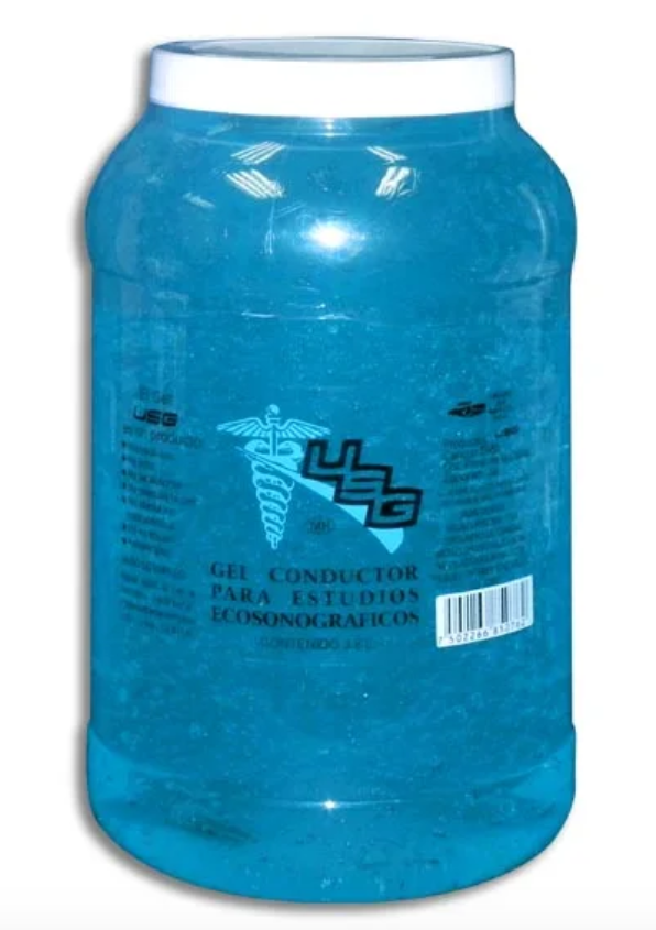 Gel conductor para estudios ecosonográficos USG