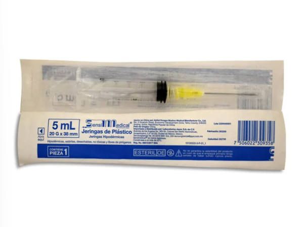 Jeringa 5ML 20X38 Amar Sensimedical