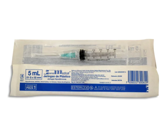 Jeringa 5ML 21X32 VDE Sensimedical