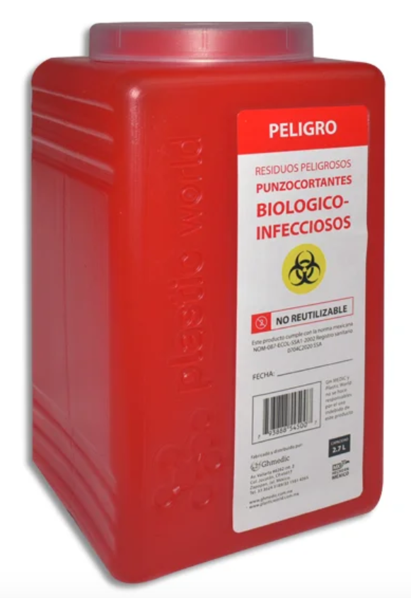 Recolestor de punzocortantes 2.7 L