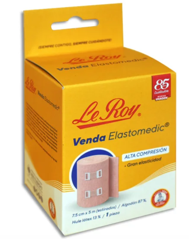 Venda Elastomedic 7.5cmX5cm Leroy