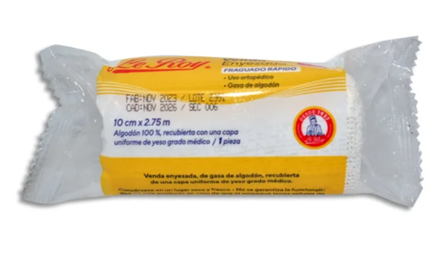 Venda enyesada fraguado rápido Leroy 10X2.75