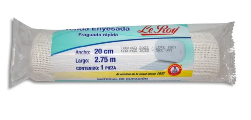 Venda enyesada fraguado rápido Leroy 20X2.75