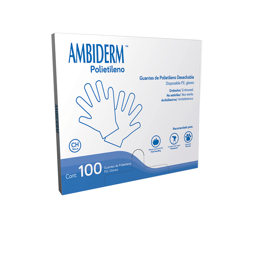 Polietileno - Guantes desechable de P.E.