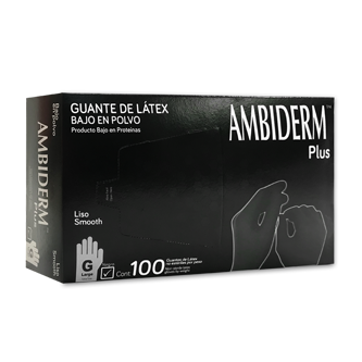 Plus Negro - Guantes de látex para exploración