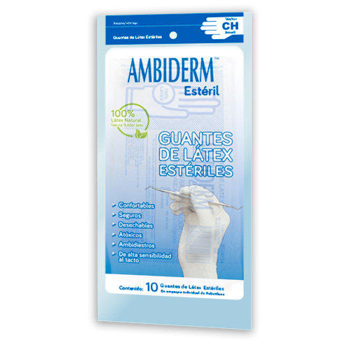 Estéril 10 - Guantes de látex para exploración