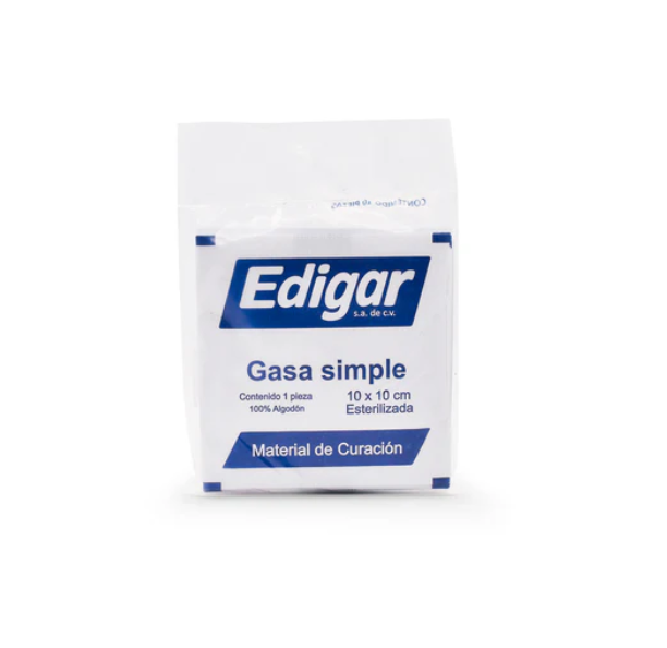 ChatGPT Plus Gasa simple esterilizada 10 x 10 (bolsa 10 pzs)