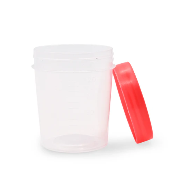 Vaso copro de plástico con tapa de rosca
