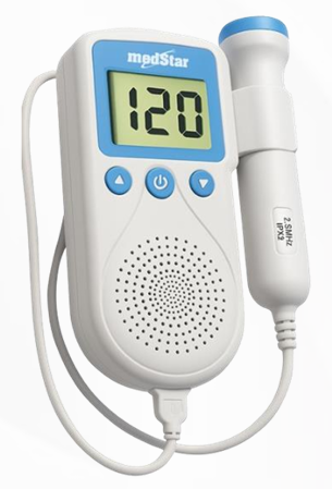 ChatGPT Plus Doppler fetal Medstar con detección automática de frecuencia cardíaca