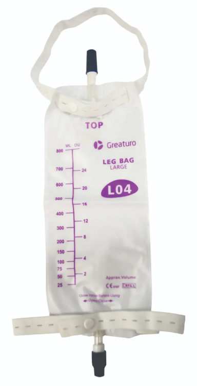 Bolsa recolectora de orina Medstar de pierna con cinturón integrado 800 ml