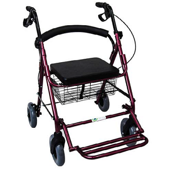 ANDADERA ROLLATOR HÍBRIDA ROJA