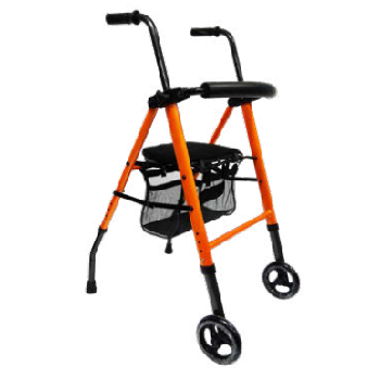 ANDADERA ROLLATOR SENCILLA NARANJA